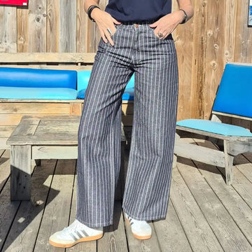 Jean Extra large femme rayé