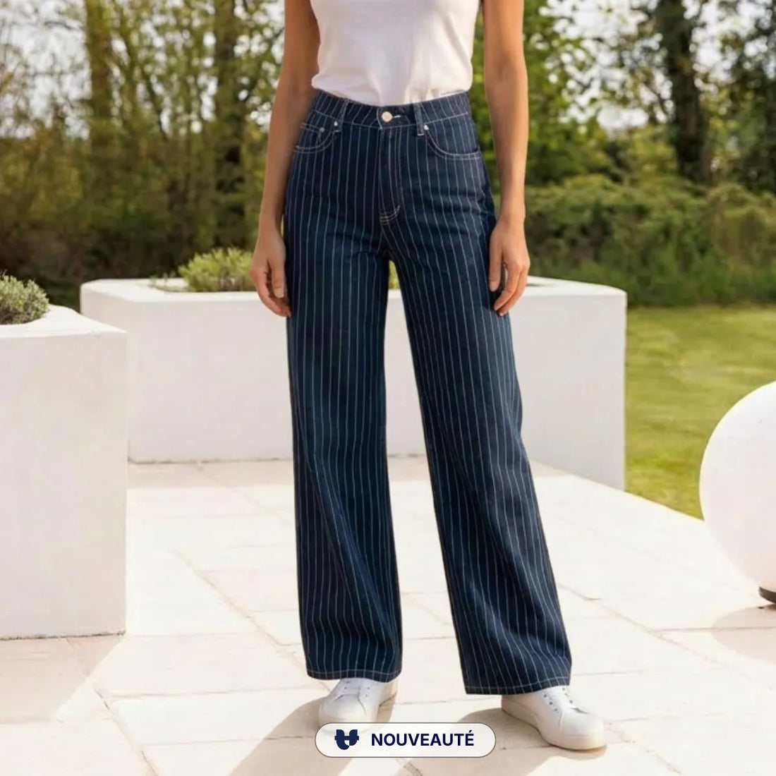 Jean Extra large femme rayé - Jeans femme PALÂBA