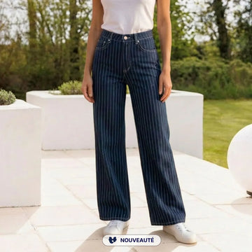 Jean Extra large femme rayé - Jeans femme PALÂBA