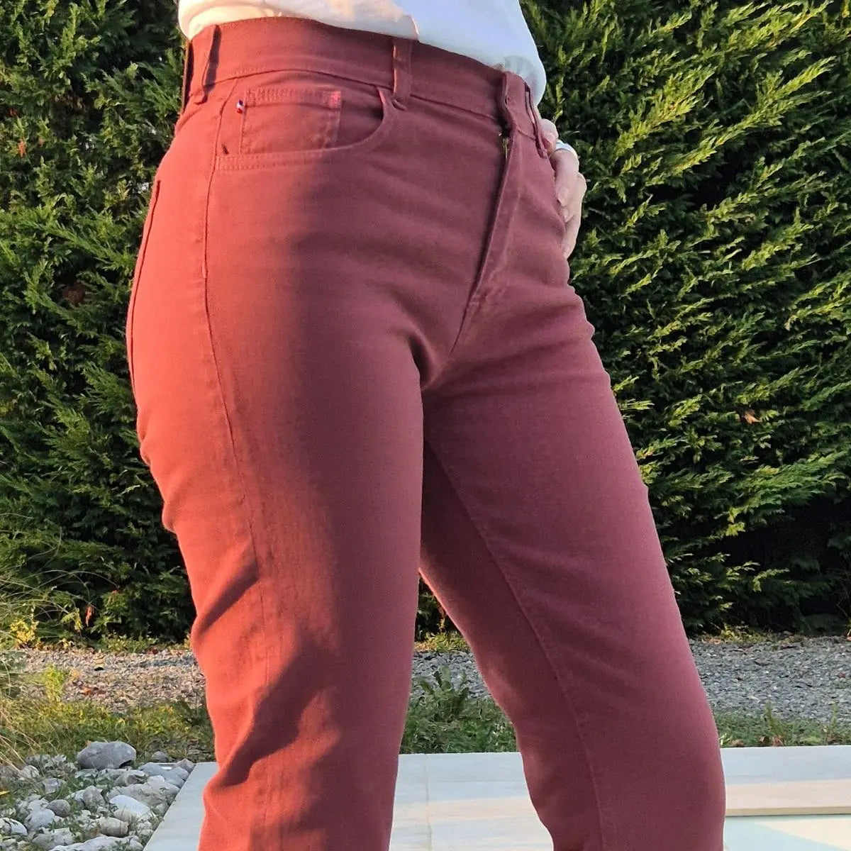 Jean français Femme bordeaux