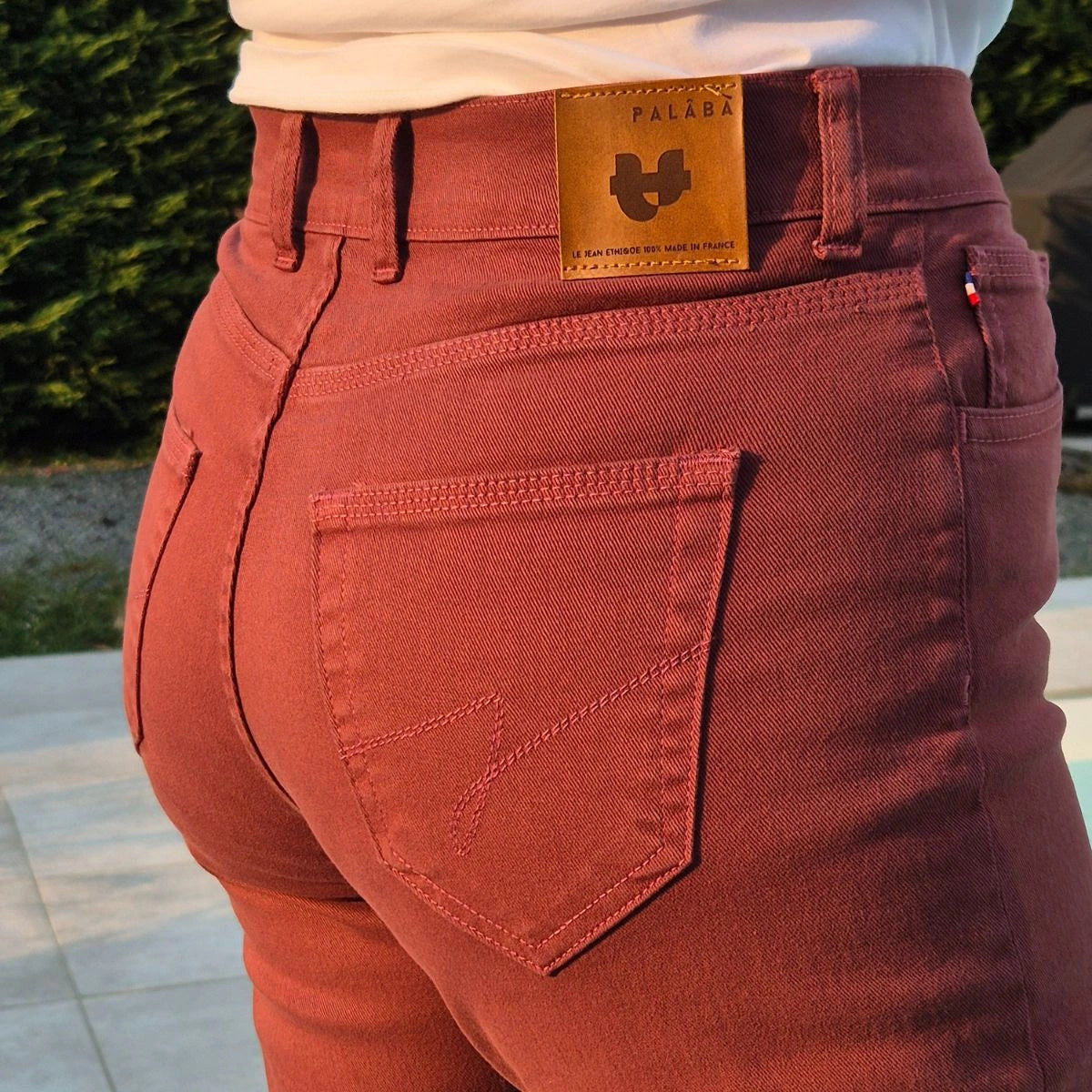 Jean français Femme bordeaux