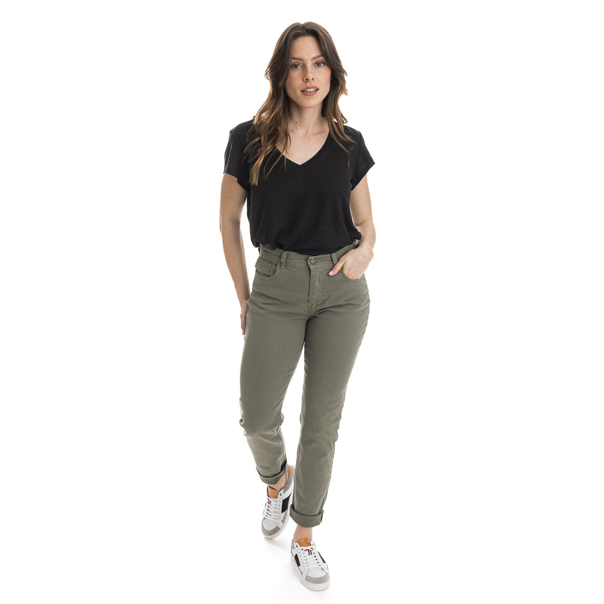 Jean français Femme Kaki - Jeans femme PALÂBA