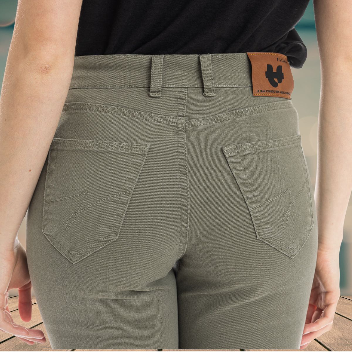 Jean français Femme Kaki - Jeans femme PALÂBA