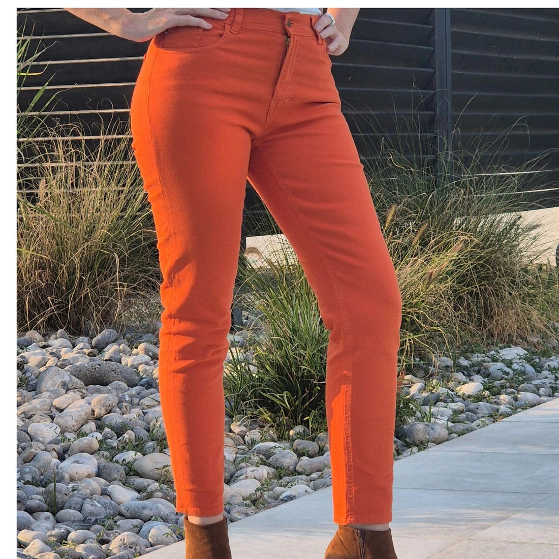 Jean français Femme Orange