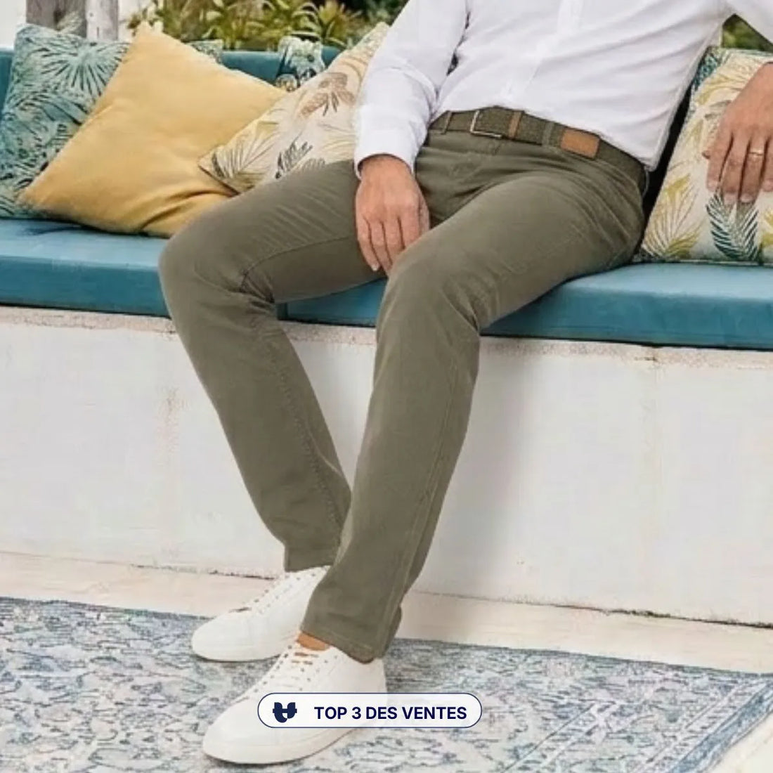 jean français pour homme kaki marque PALABA