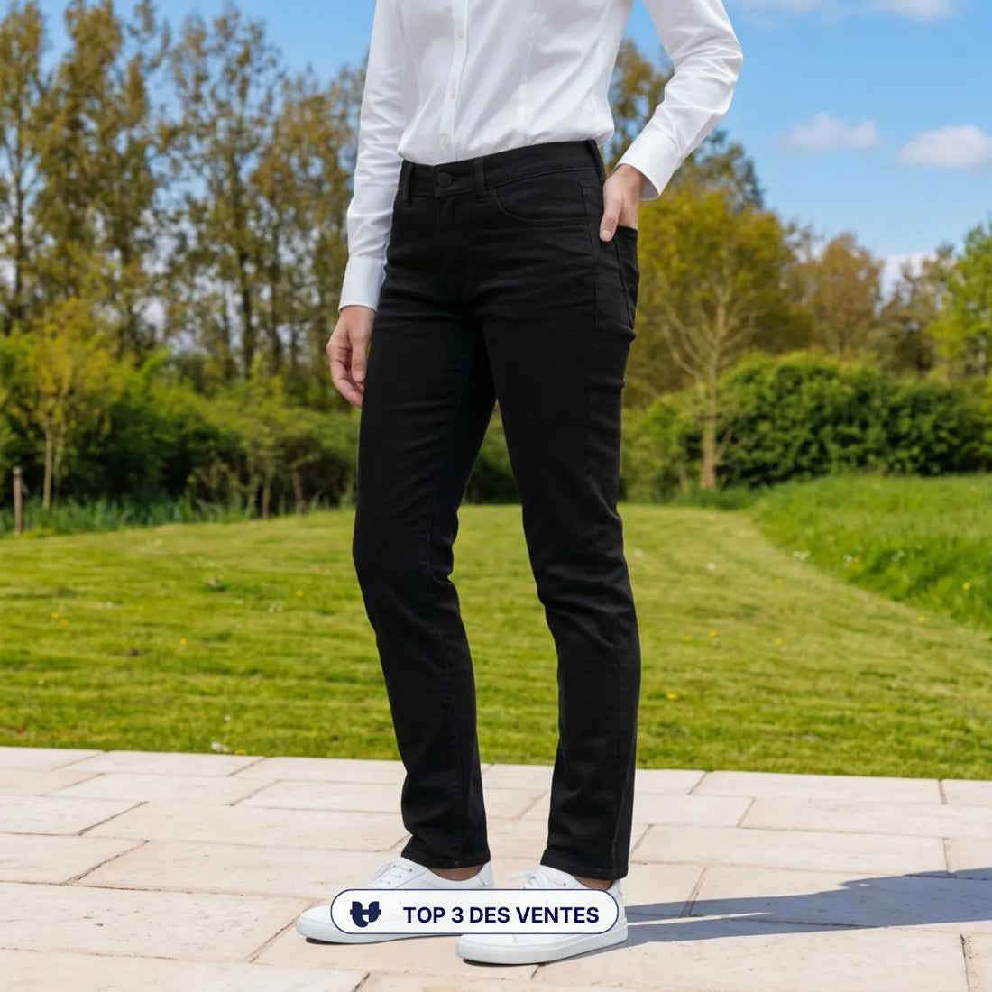 JEAN NOIR POUR FEMME COUPE AJUSTE MADE IN FRANCE