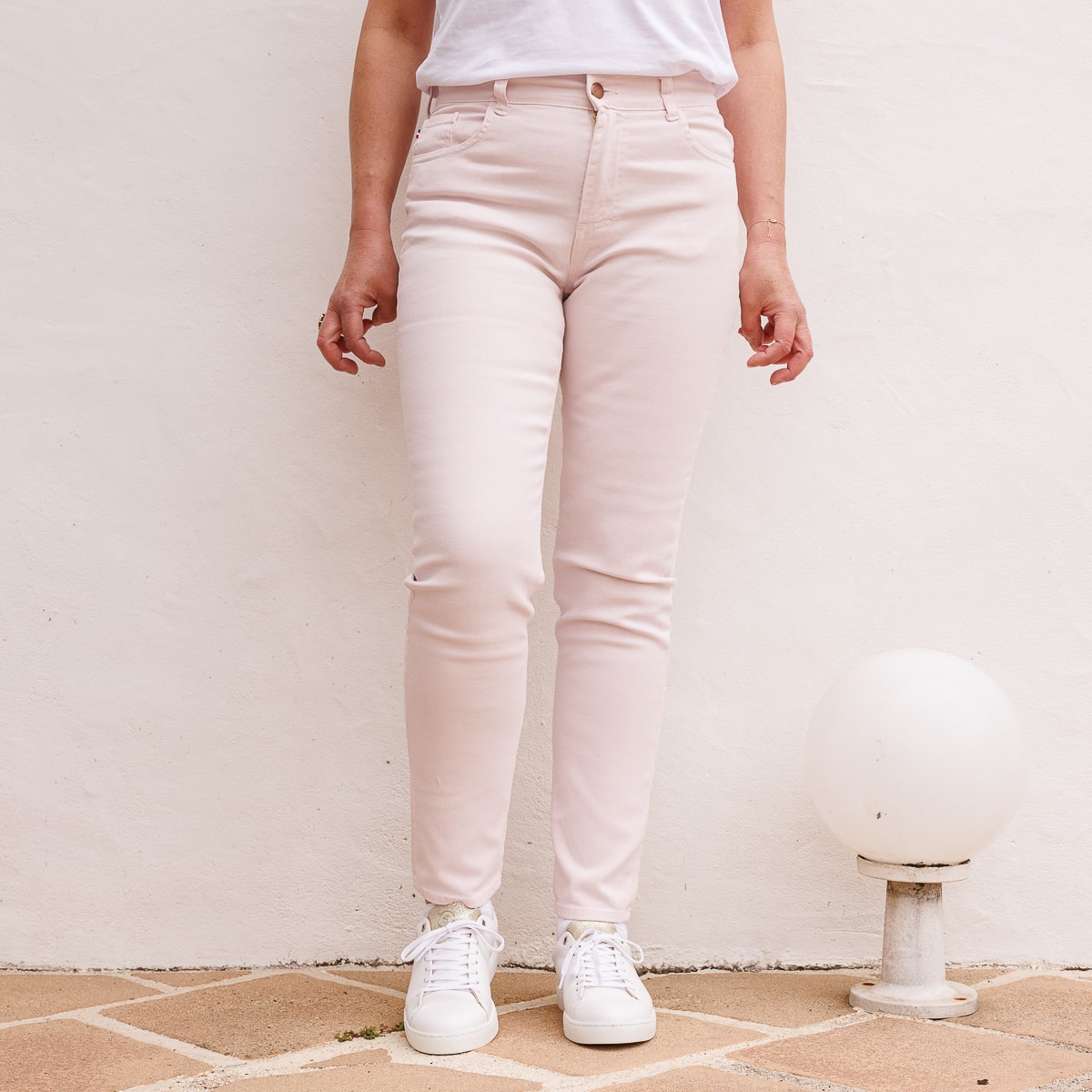 Jean français Femme Rose
