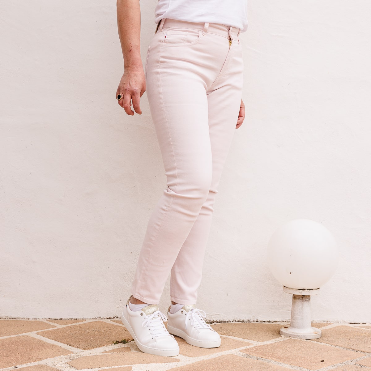 Jean français Femme Rose