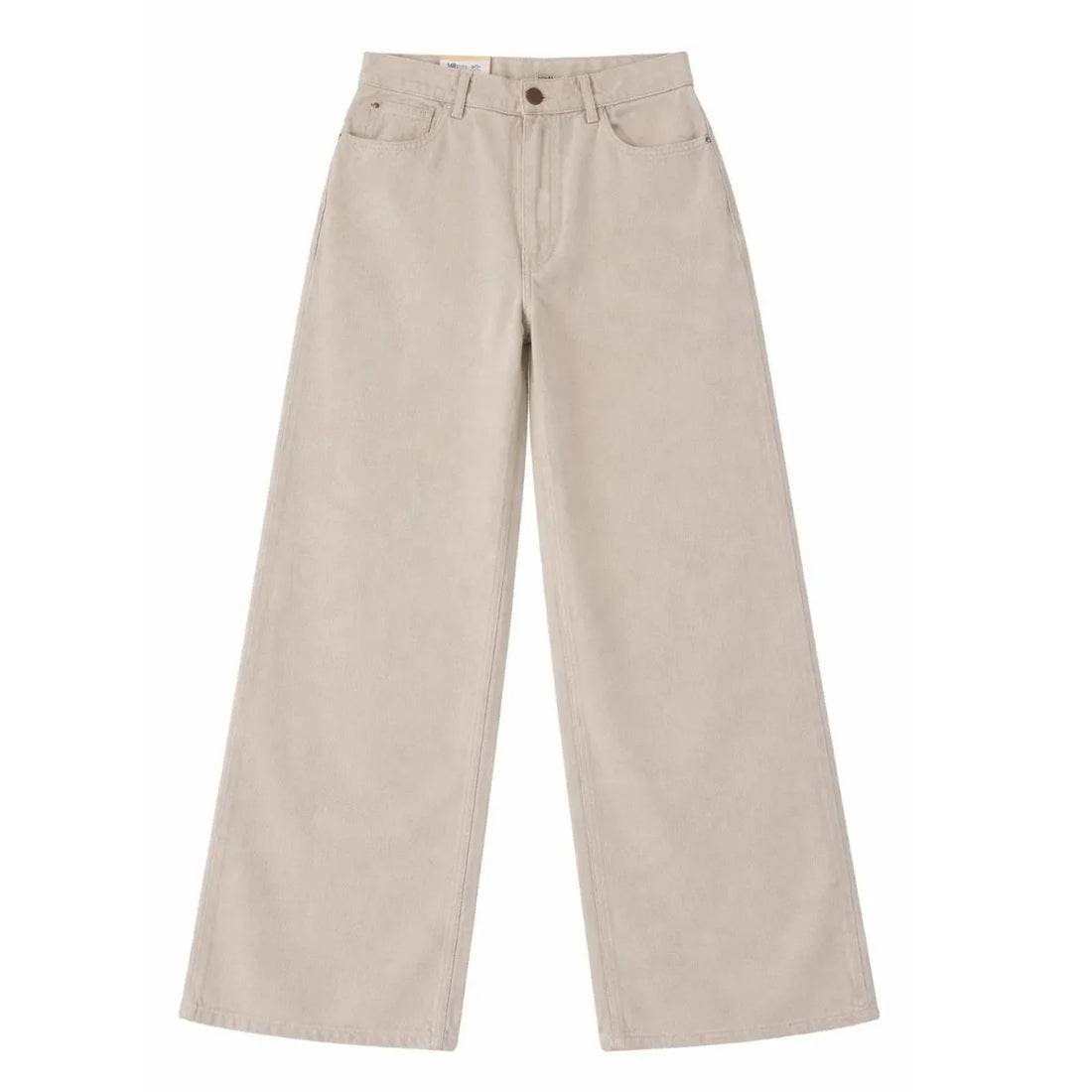 Jean large femme taille haute | Ecru - Jeans femme PALÂBA