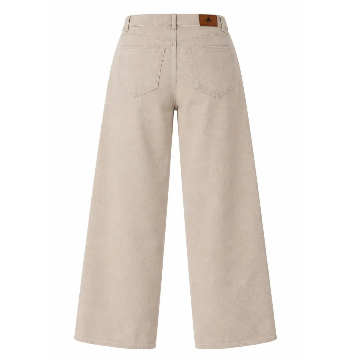 Jean large femme taille haute | Ecru - Jeans femme PALÂBA