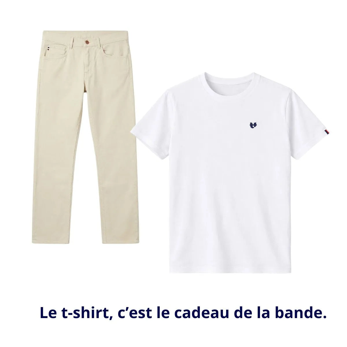 1 JEAN BEIGE ACHETE EGAL 1 TSHIRT OFFERT