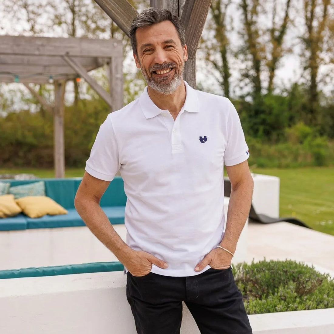 polo pour homme blanc made in France marque PALABA