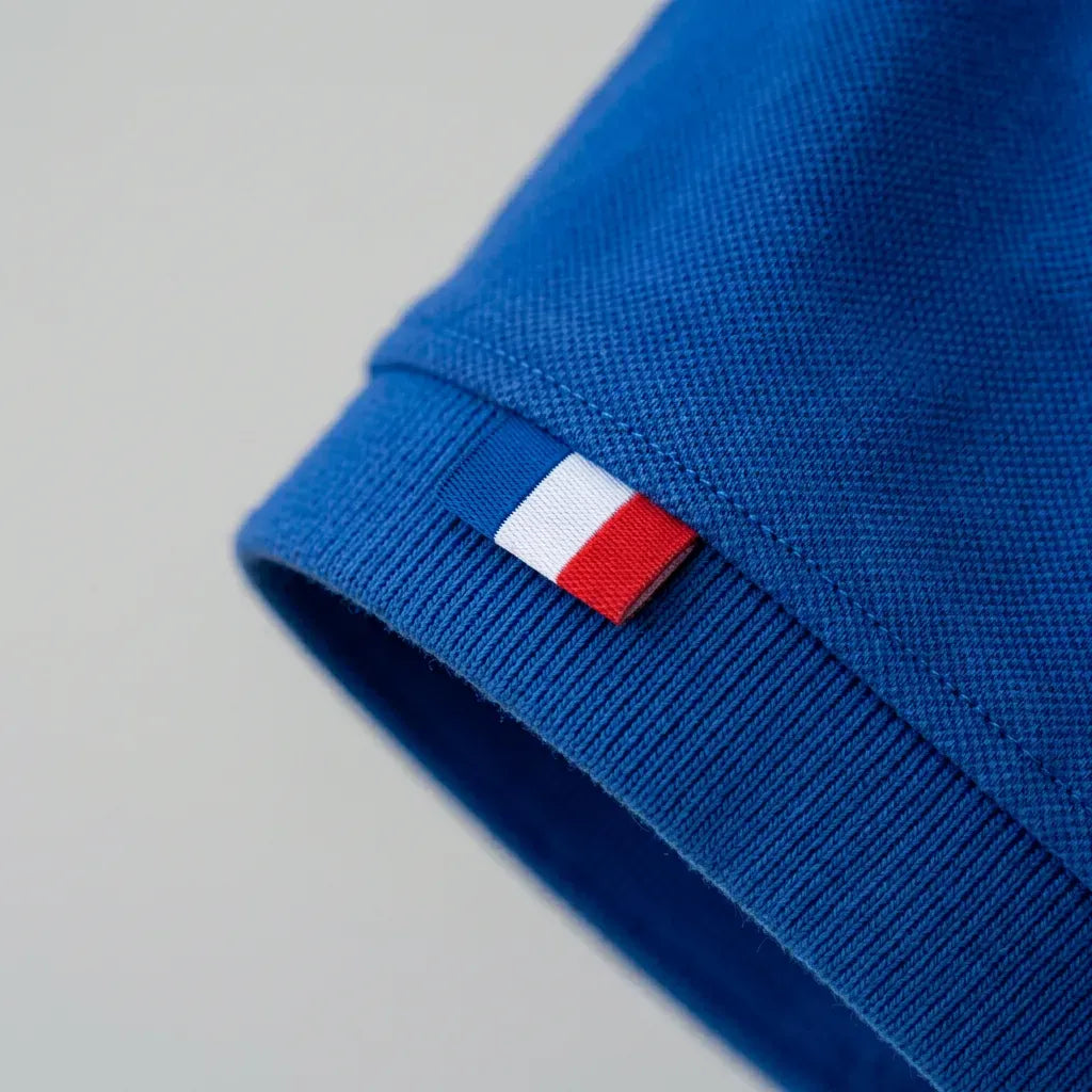 polo bleu roi pour homme coton bio made in France marque PALABA