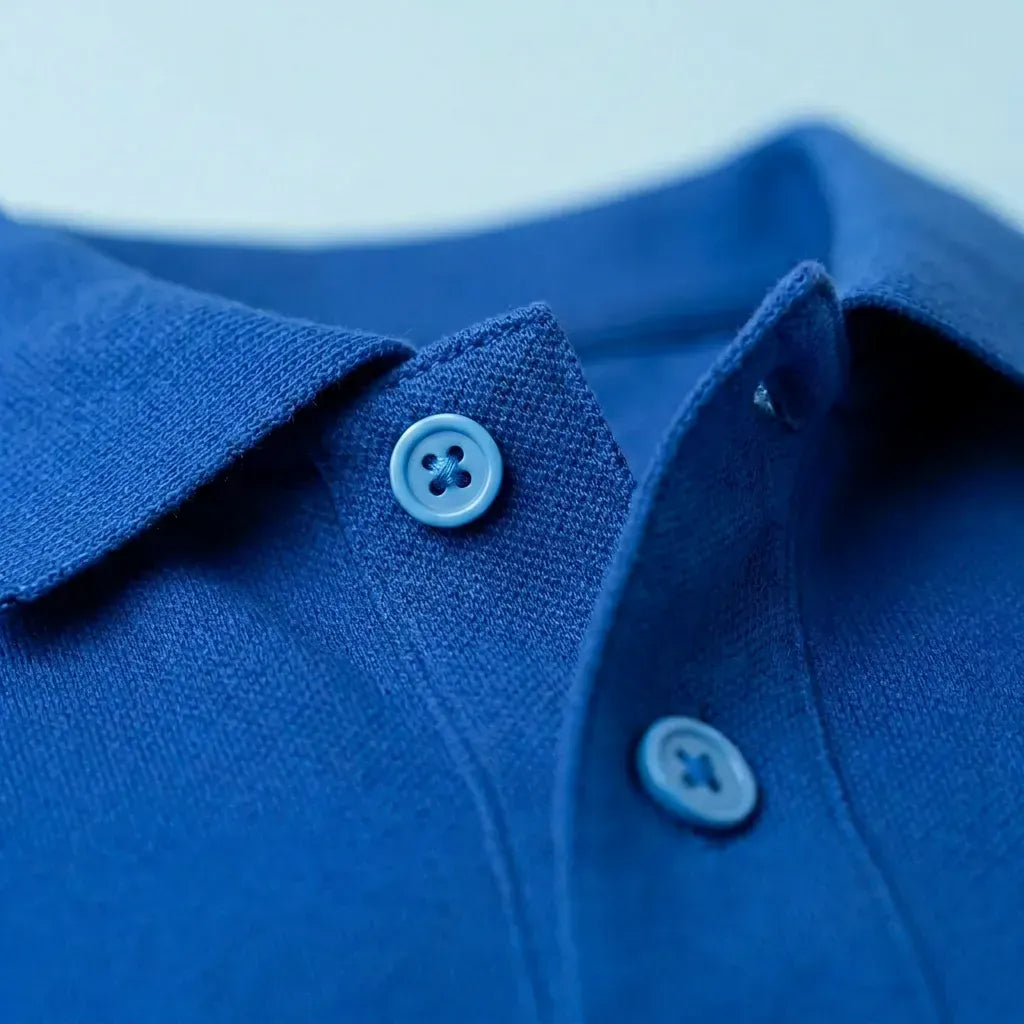 polo bleu roi pour homme coton bio made in France marque PALABA