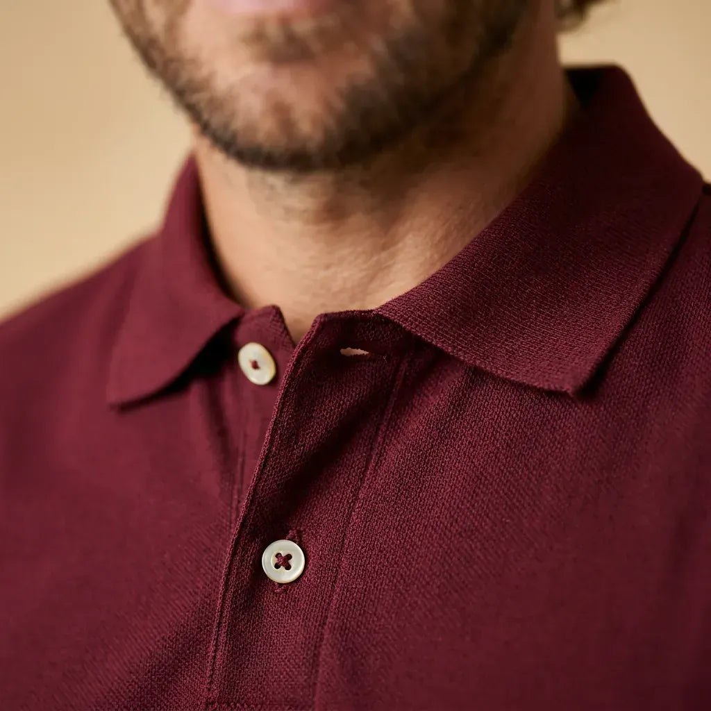 polo pour homme bordeaux made in France de la marque PALÂBA