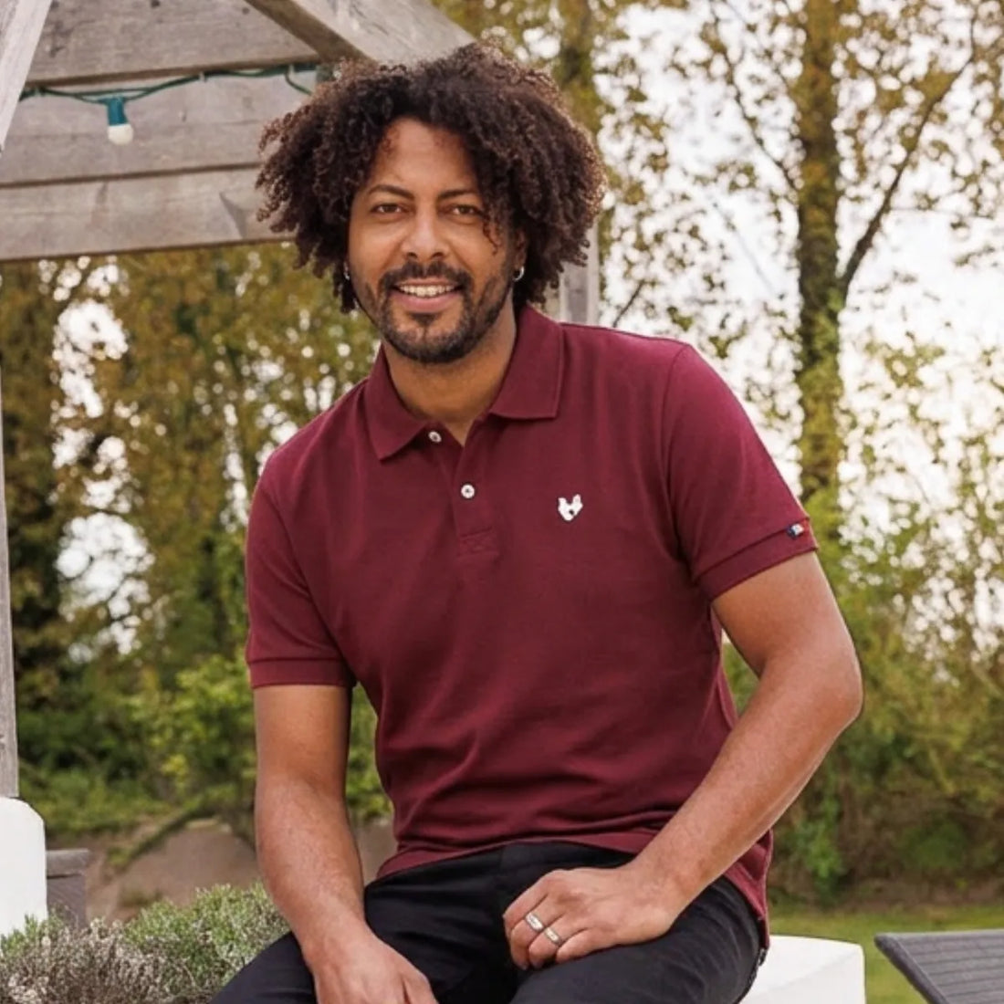 polo pour homme bordeaux made in France de la marque PALÂBA