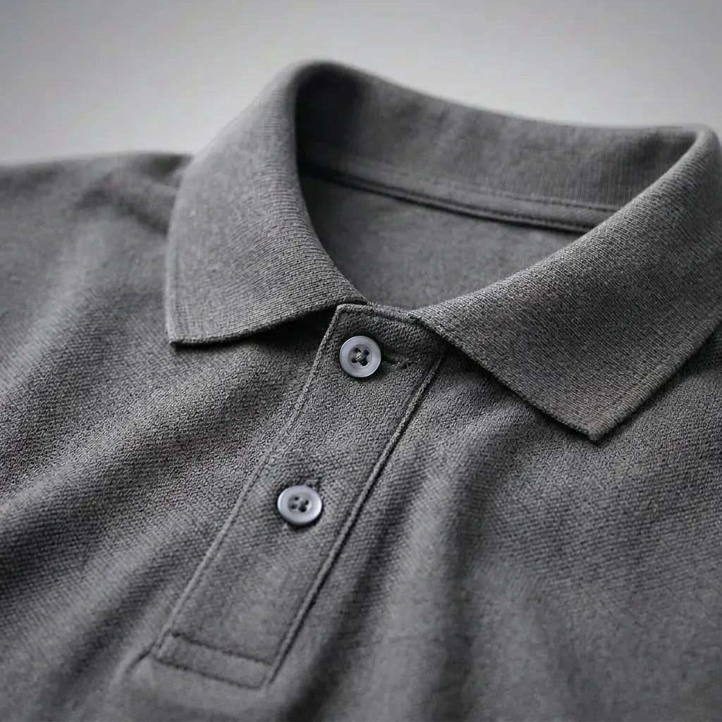 polo pour homme gris foncé coton bio marque  PALABA