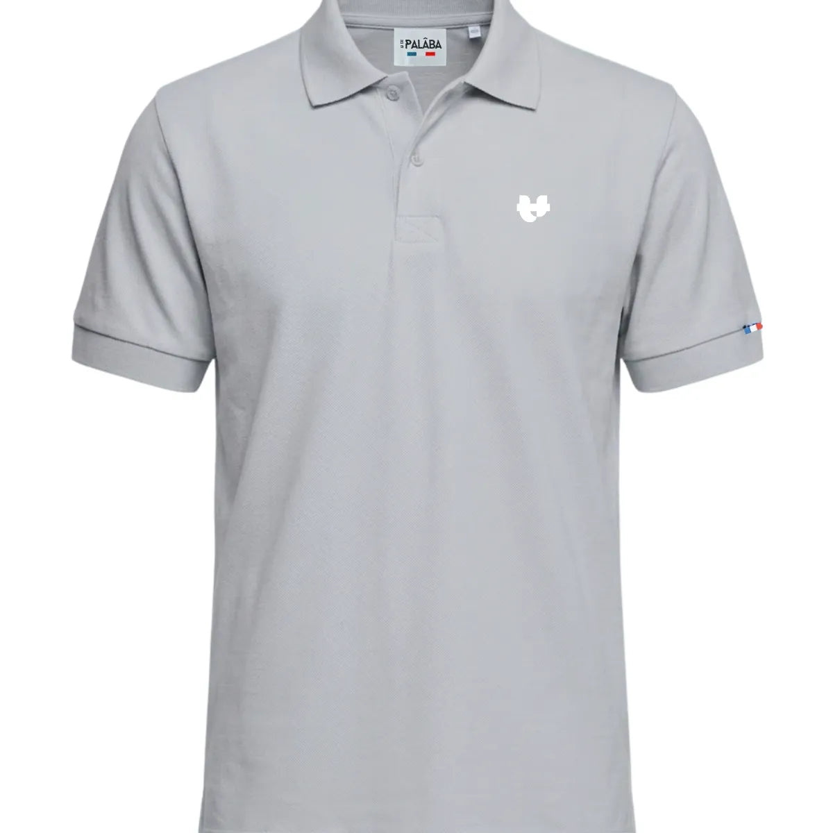 polo gris clair pour homme coton bio made in France marque PALABA