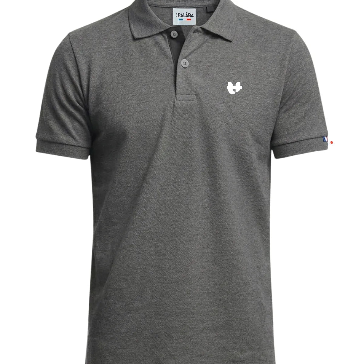 polo pour homme gris foncé coton bio marque  PALABA