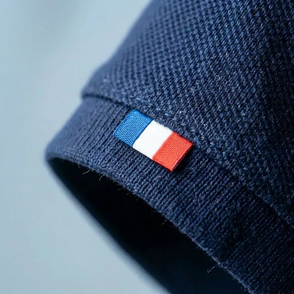 polo pour homme bleu marine fabrication française marque PALABA