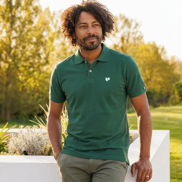 polo pour homme vert coton bio marque  PALABA