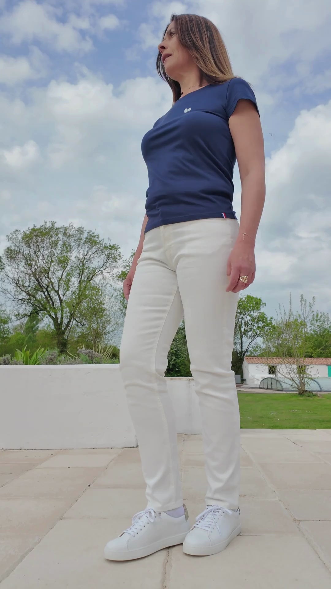 video jean francais ecru pour femme