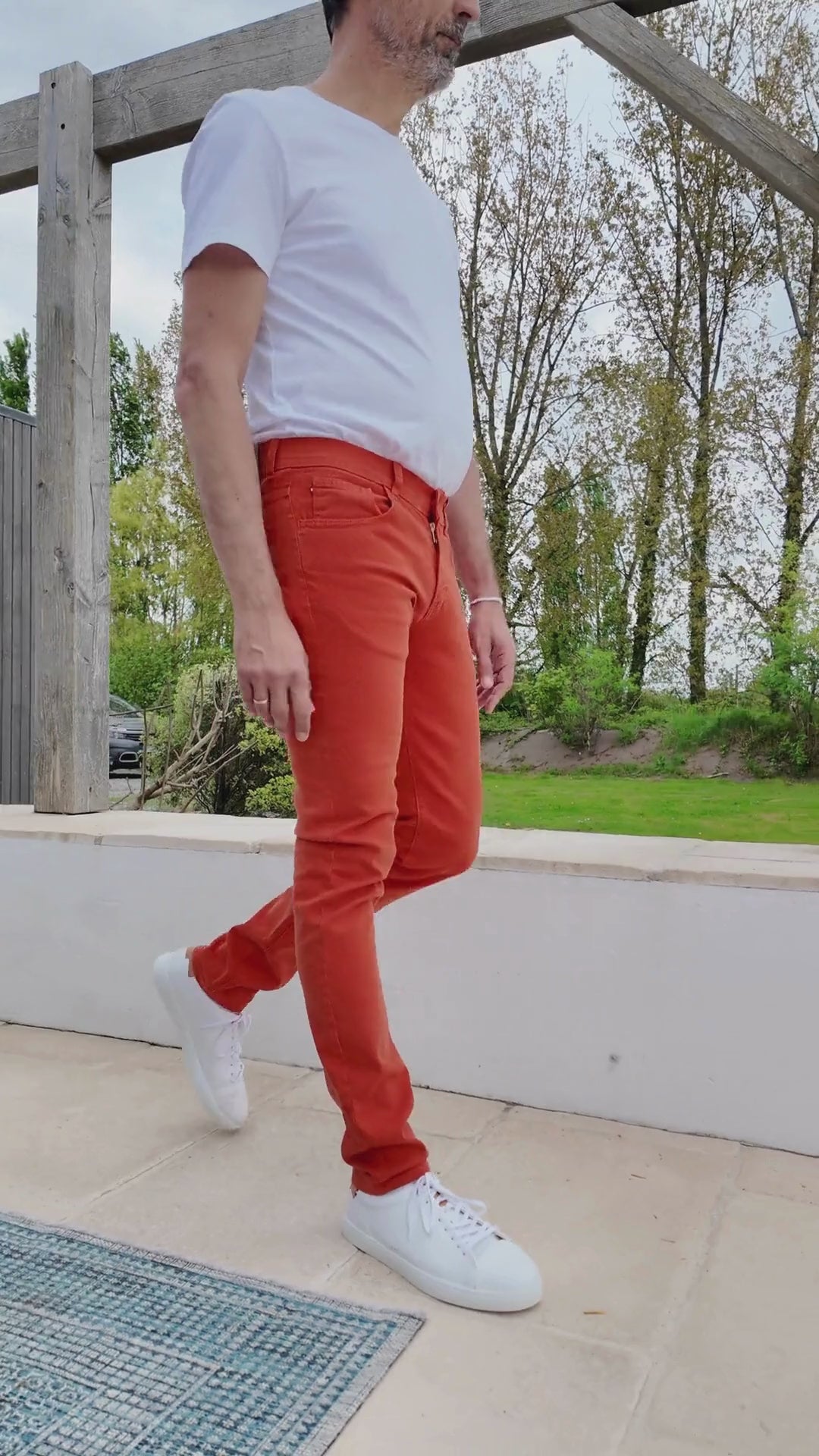 JEAN ORANGE POUR HOMME MADE IN FRANCE