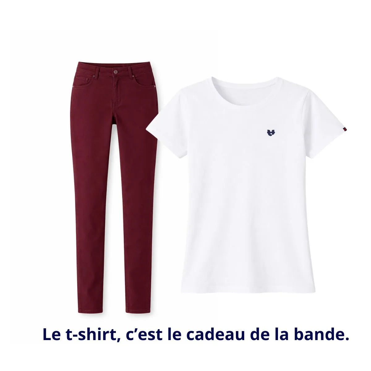 JEAN BORDEAUX FEMME ACHETE EGAL 1 TSHIRT OFFERT