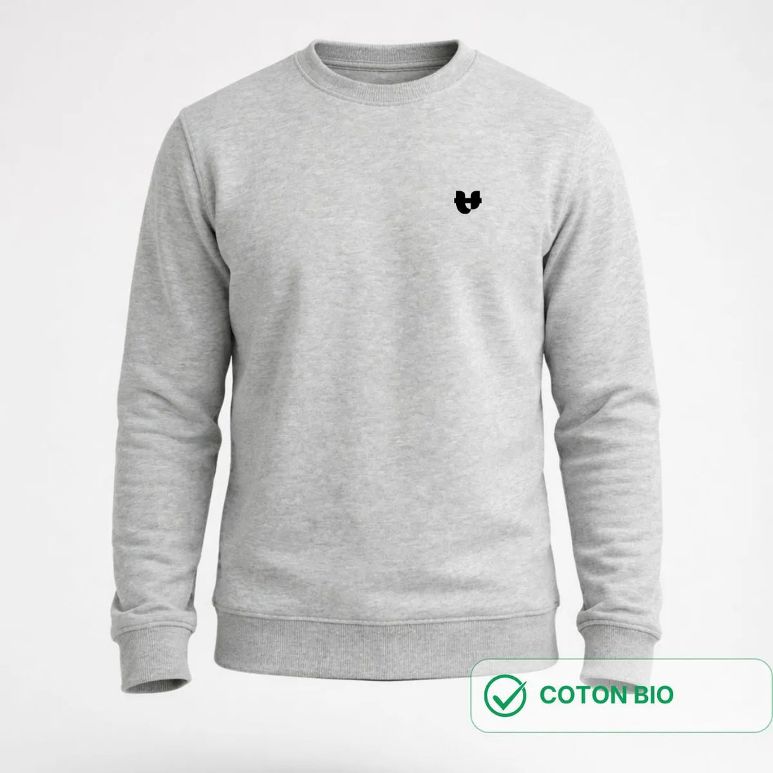 Sweat coton bio homme imprimé COEUR - Sweat capuche PALÂBA