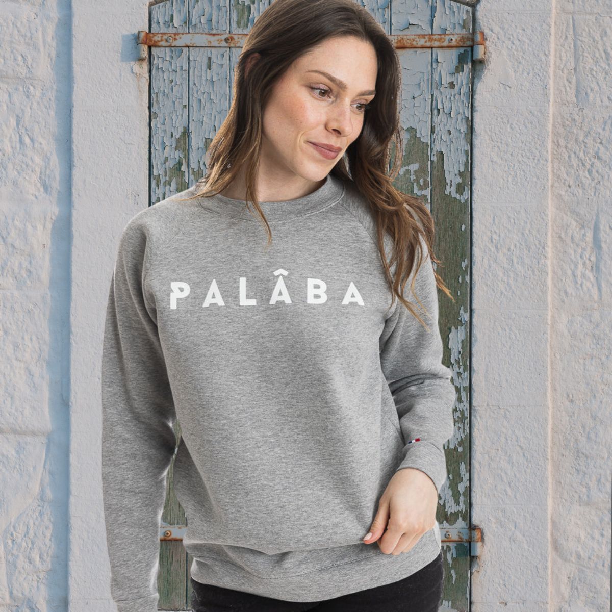 Sweat femme gris PALÂBA - Sweat sans capuche PALÂBA
