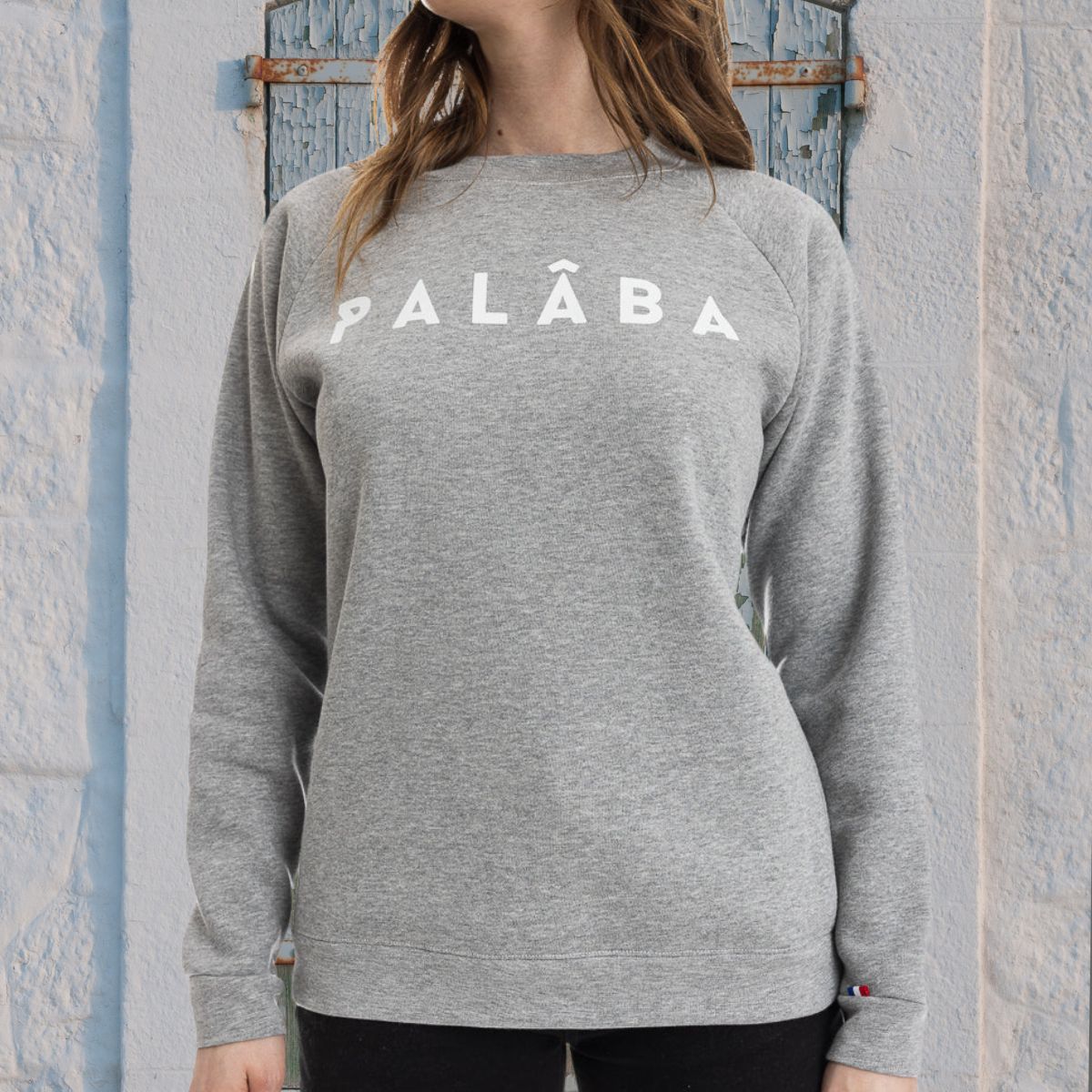 Sweat femme gris PALÂBA - Sweat sans capuche PALÂBA