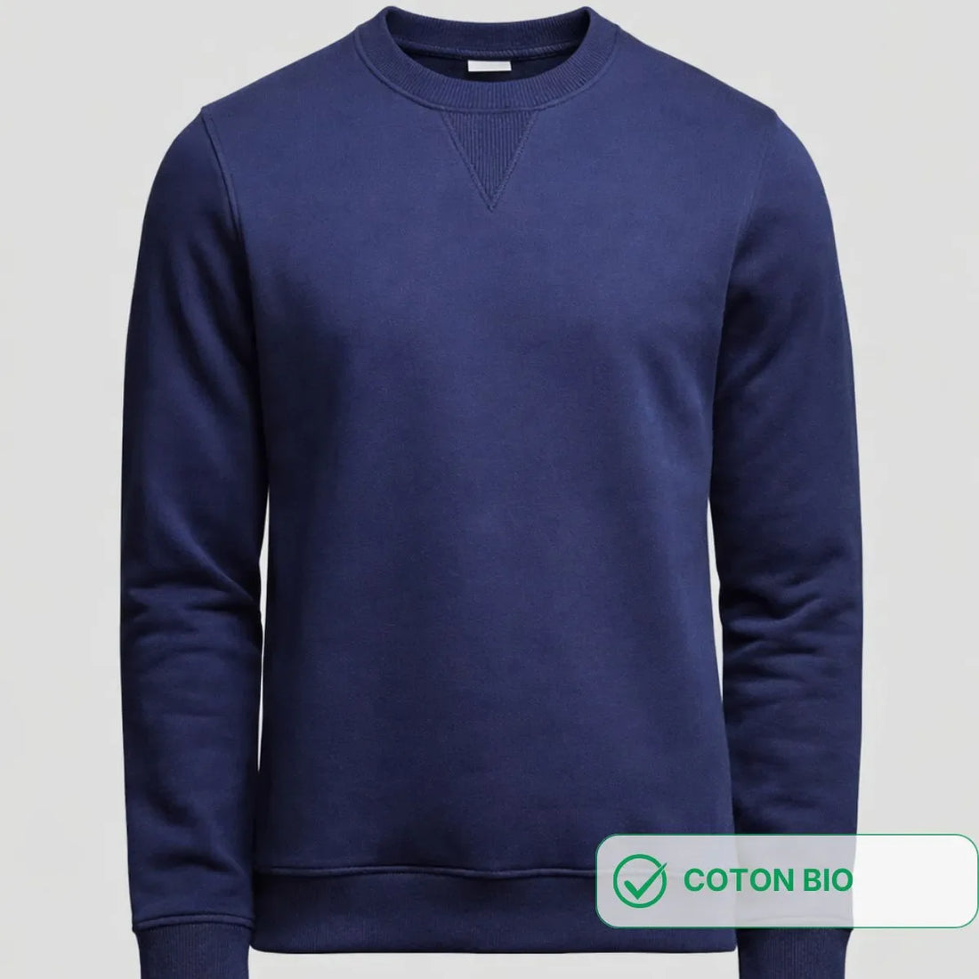 sweat col rond pour homme marine de face