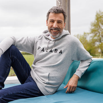 Sweat capuche gris homme PALÂBA - GRIS FABRICATION FRANCAISE