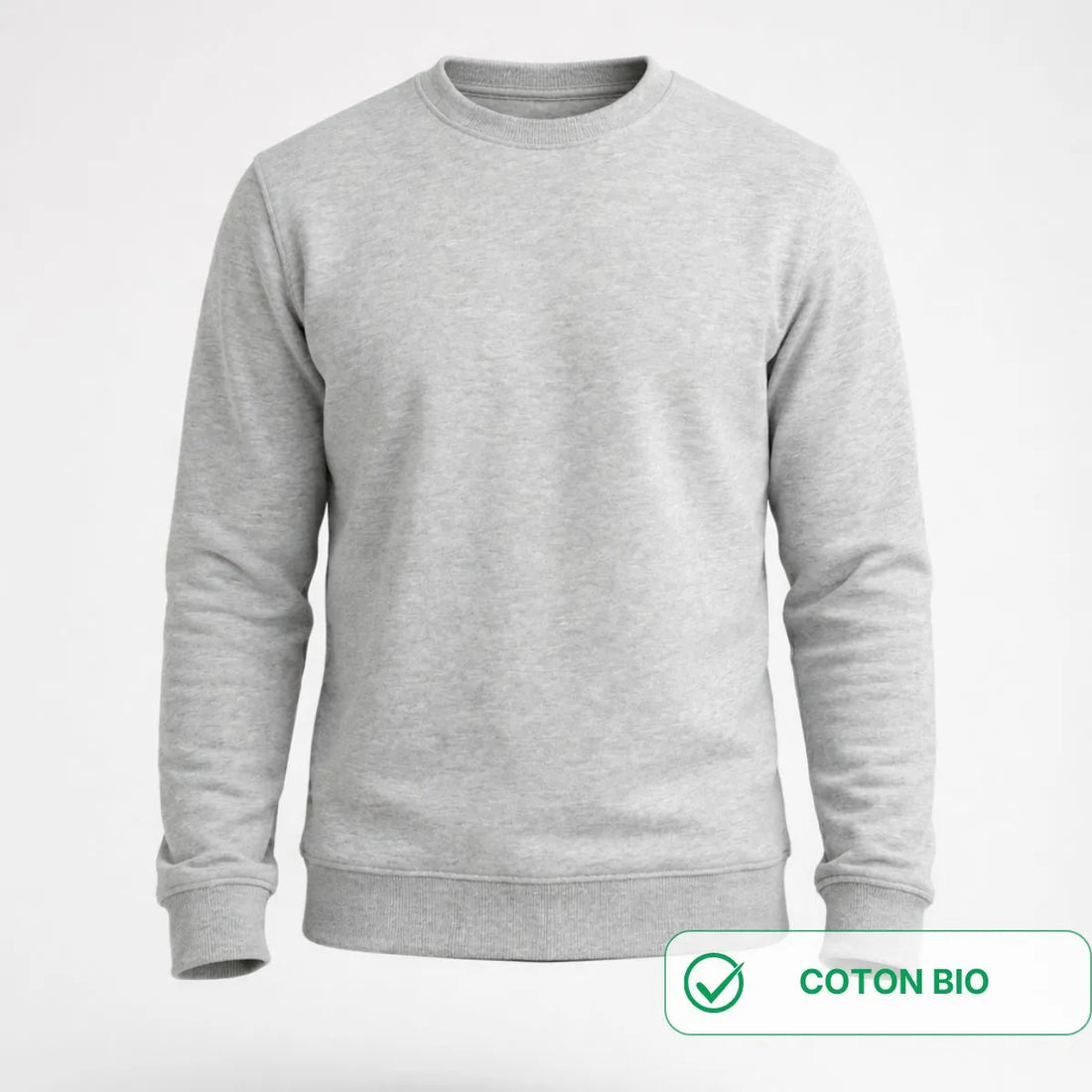 Sweat à col gris femme | Coton bio