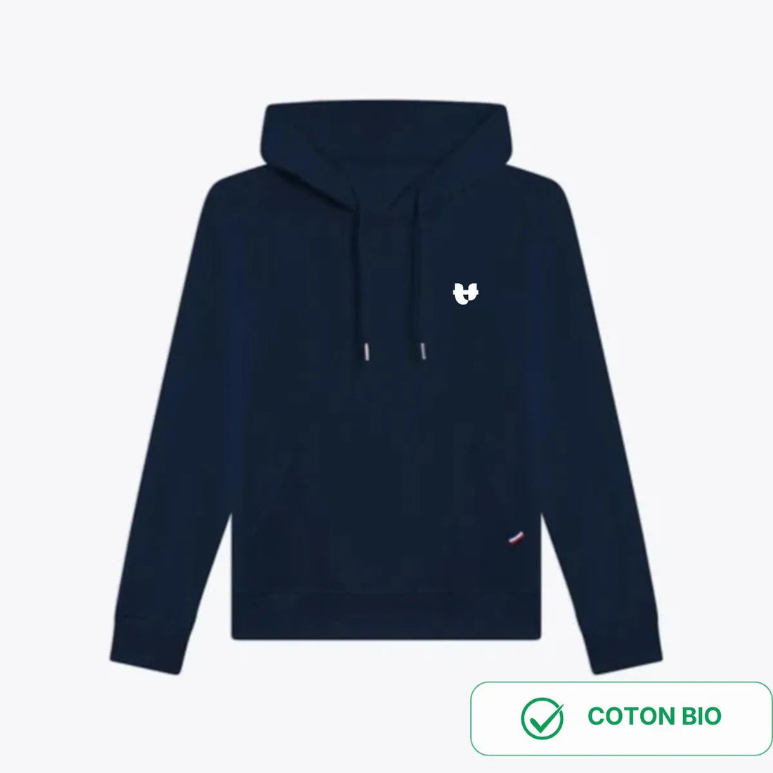 sweat à capuche noir pour femme porté de face