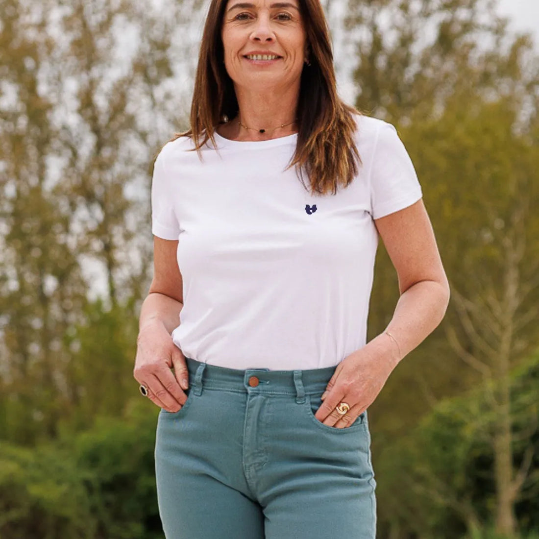 T-shirt blanc femme la PALÂBA cœur - T-shirt femme PALÂBA