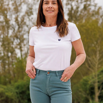 T-shirt blanc femme la PALÂBA cœur - T-shirt femme PALÂBA