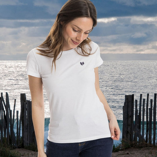 T-shirt blanc femme la PALÂBA cœur - T-shirt femme PALÂBA