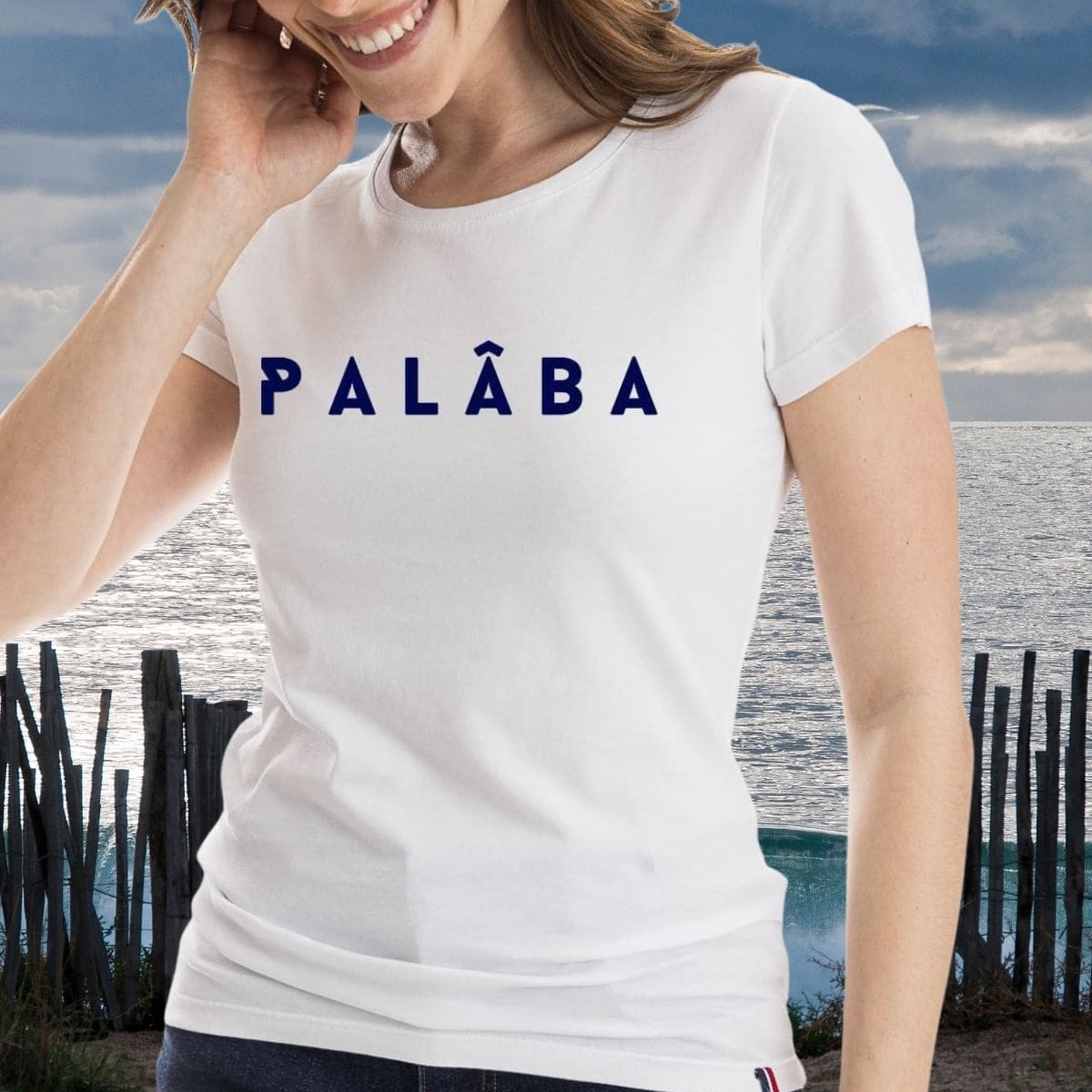 T-shirt blanc femme PALÂBA - T-shirt femme PALÂBA