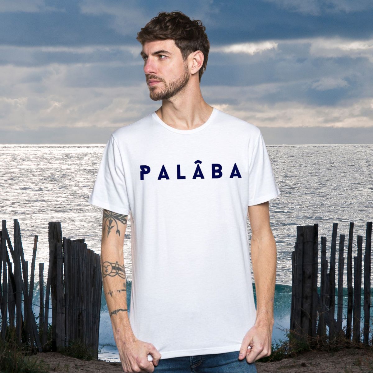 T-shirt blanc homme PALÂBA - T-shirt homme PALÂBA