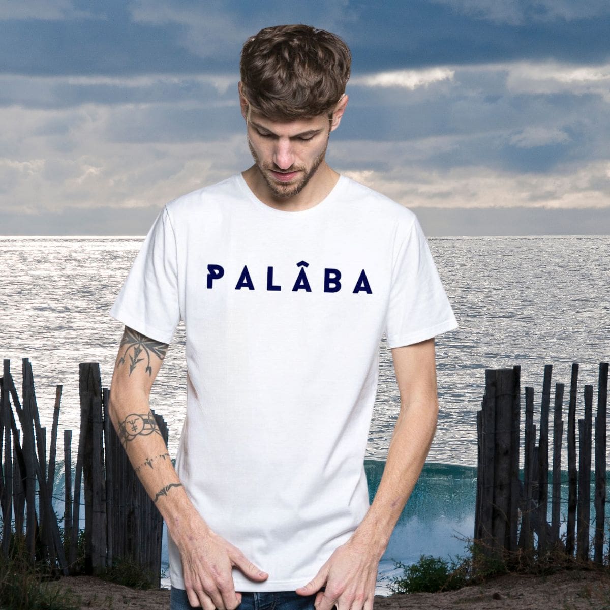 T-shirt blanc homme PALÂBA - T-shirt homme PALÂBA