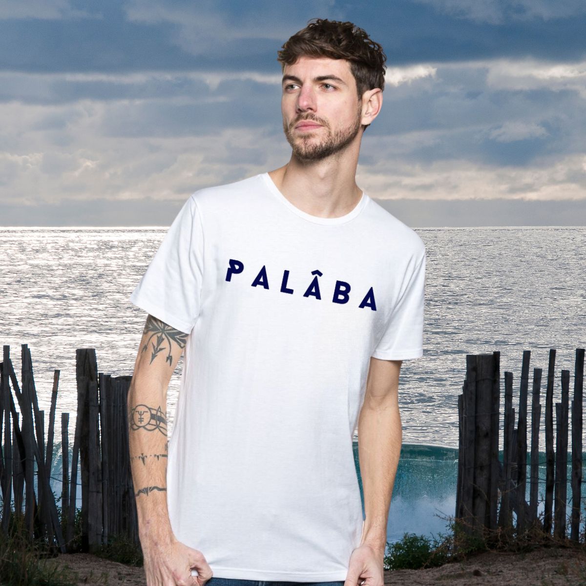 T-shirt blanc homme PALÂBA - T-shirt homme PALÂBA