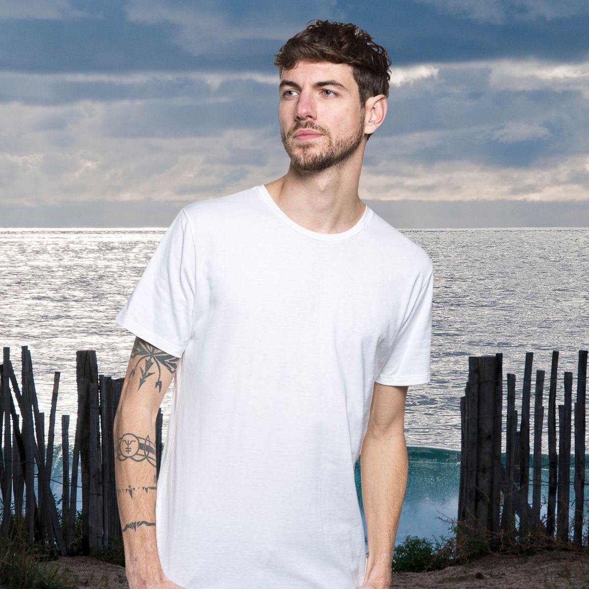 T-shirt blanc uni - T-shirt homme PALÂBA