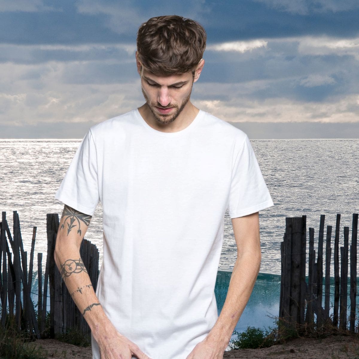 T-shirt blanc uni - T-shirt homme PALÂBA