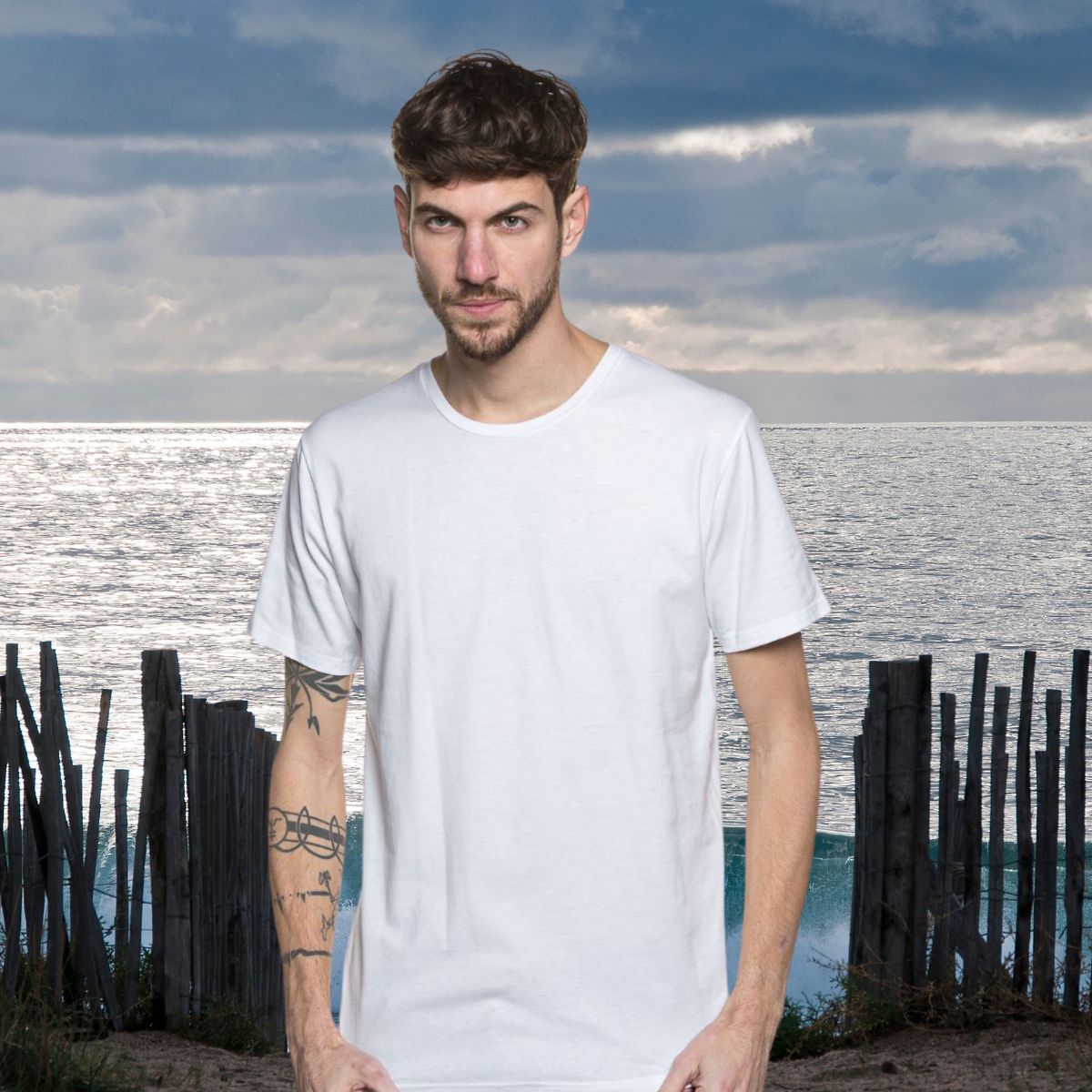 T-shirt blanc uni - T-shirt homme PALÂBA