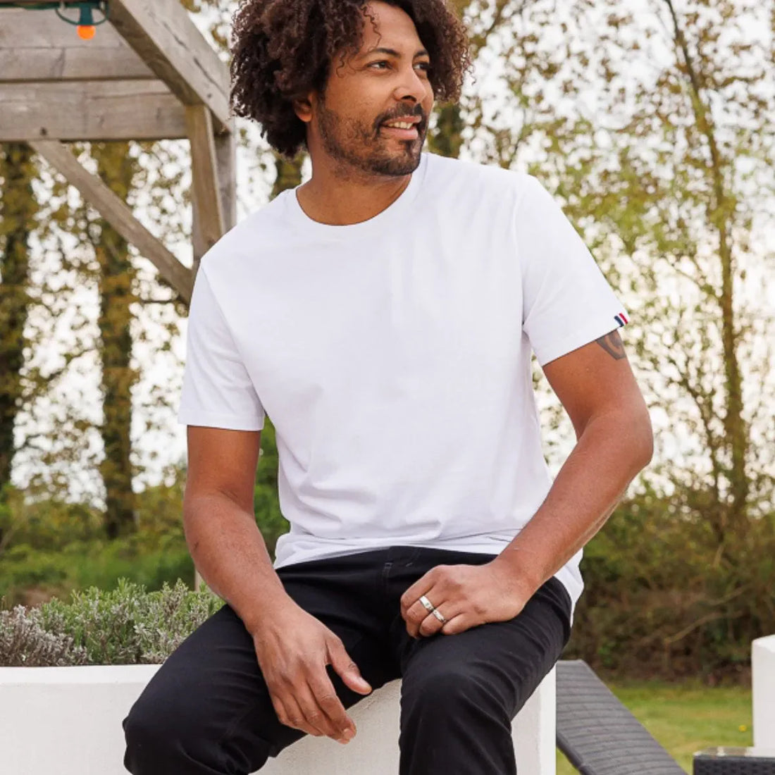 T-shirt blanc uni - T-shirt homme PALÂBA