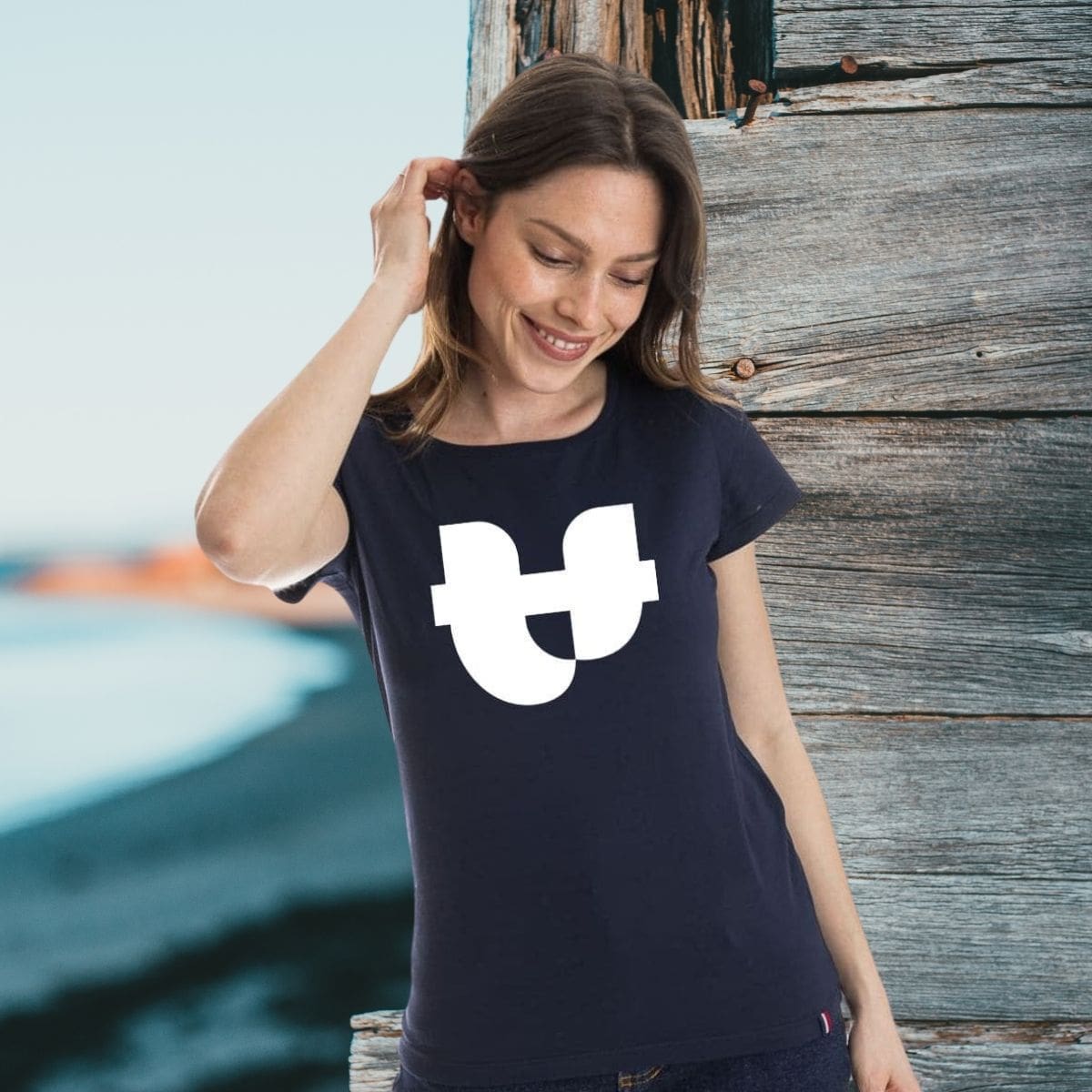 T shirt bleu marine femme GRIFFE PALÂBA - T-shirt femme PALÂBA