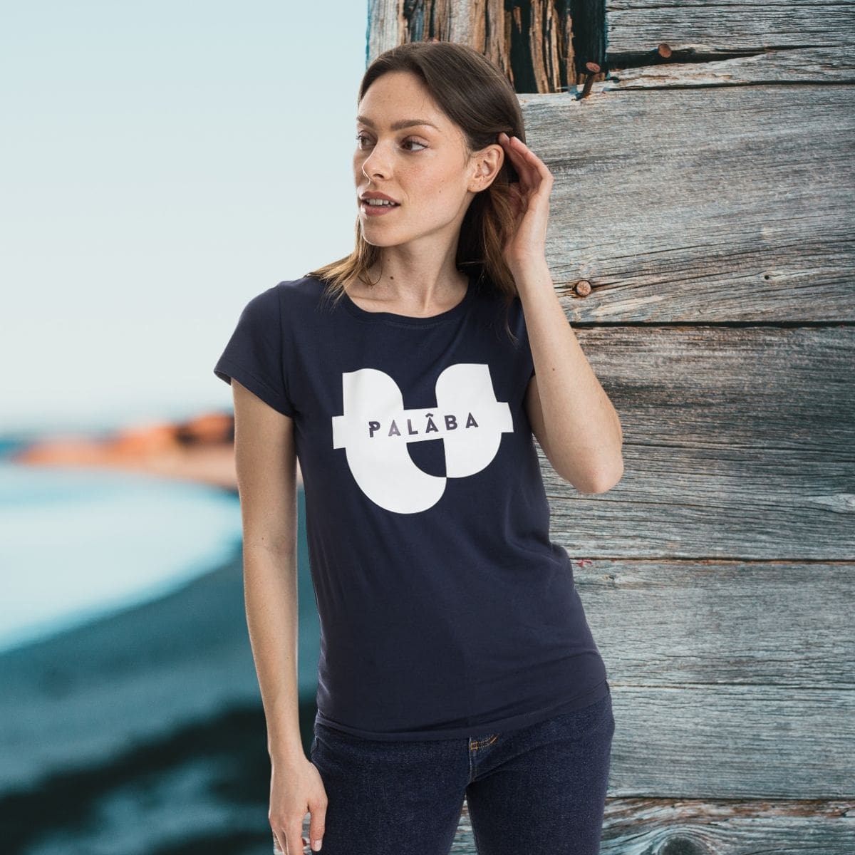 T shirt bleu marine femme SIGNATURE PALÂBA - T-shirt femme PALÂBA
