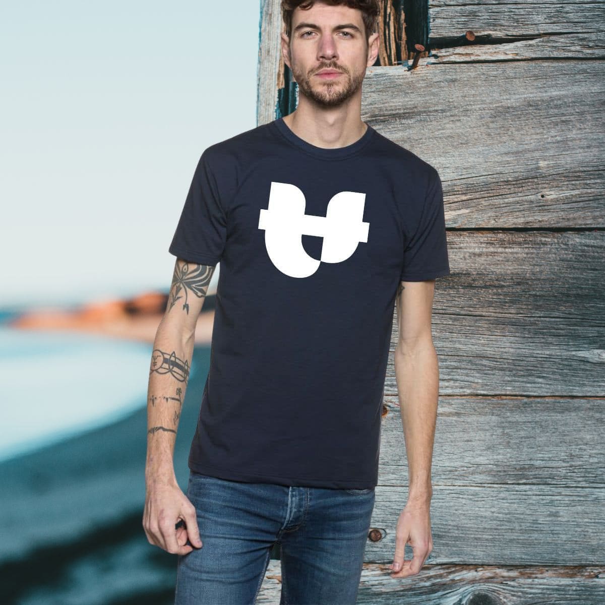T-shirt bleu marine homme LA GRIFFE - T-shirt homme PALÂBA