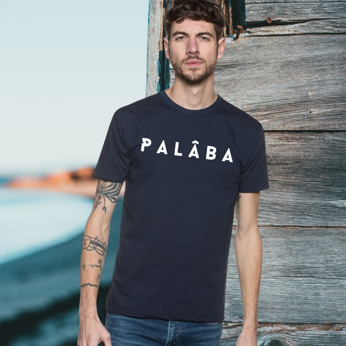 T-shirt bleu marine homme PALÂBA - T-shirt homme PALÂBA